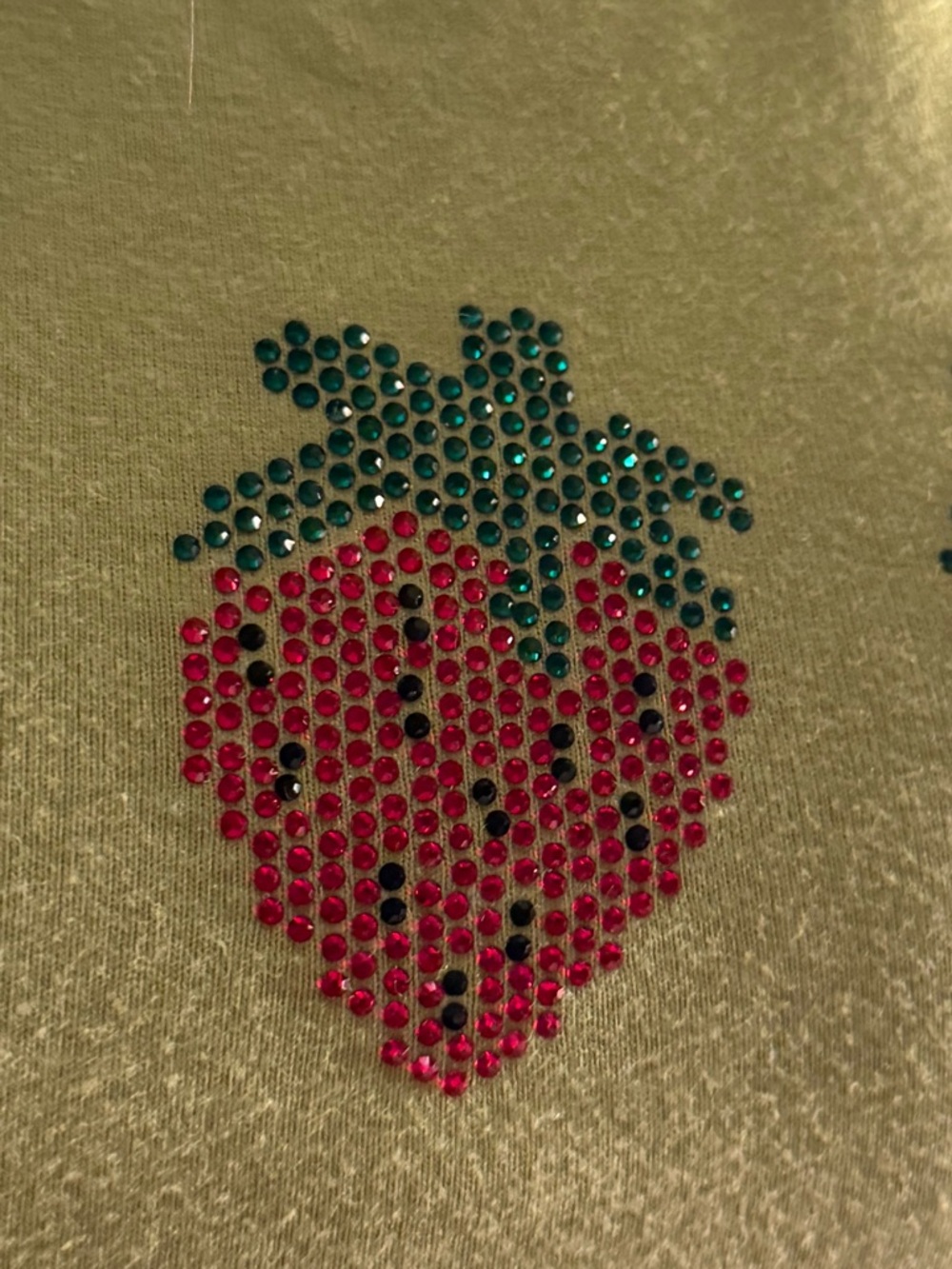 Forever 21 Lime Green Strawberry Graphic Crop Top - Picture 4 of 4